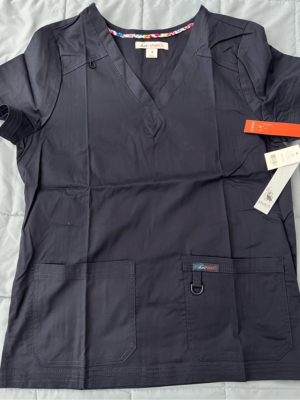 koi Navy V-Neck Scrubs